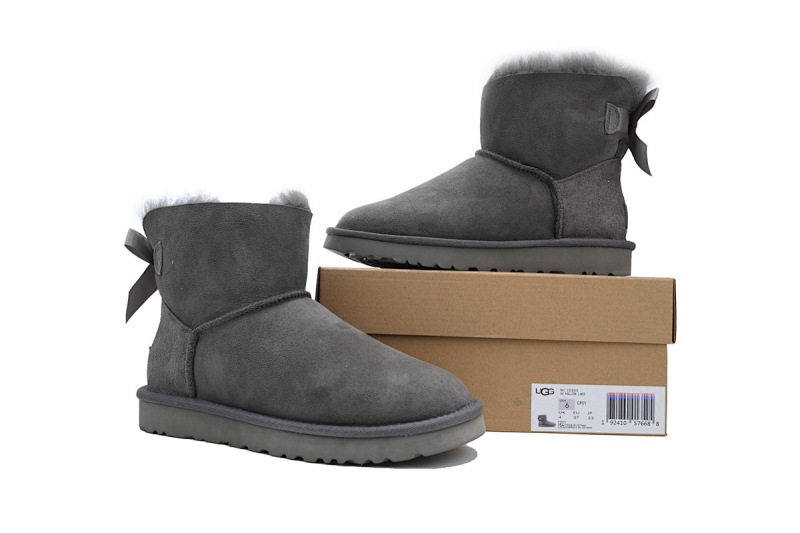【BA8AP】蝴蝶中筒灰色 UGG 保暖中筒雪地靴 1016501 UGG Grey