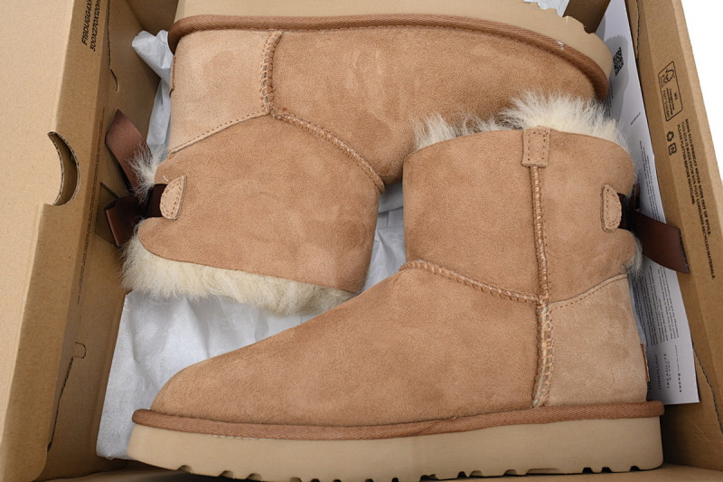 【BA8AP】蝴蝶中筒栗色 UGG 保暖中筒雪地靴 1016501 UGG Brown