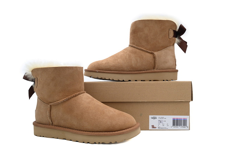 【BA8AP】蝴蝶中筒栗色 UGG 保暖中筒雪地靴 1016501 UGG Brown