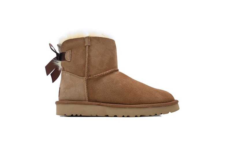 【BA8AP】蝴蝶中筒栗色 UGG 保暖中筒雪地靴 1016501 UGG Brown
