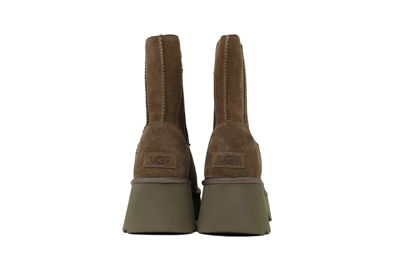 【BA4AP】渔人拉链高筒咖色 UGG 拉链圆头雪地靴 1158313 UGG Coffee