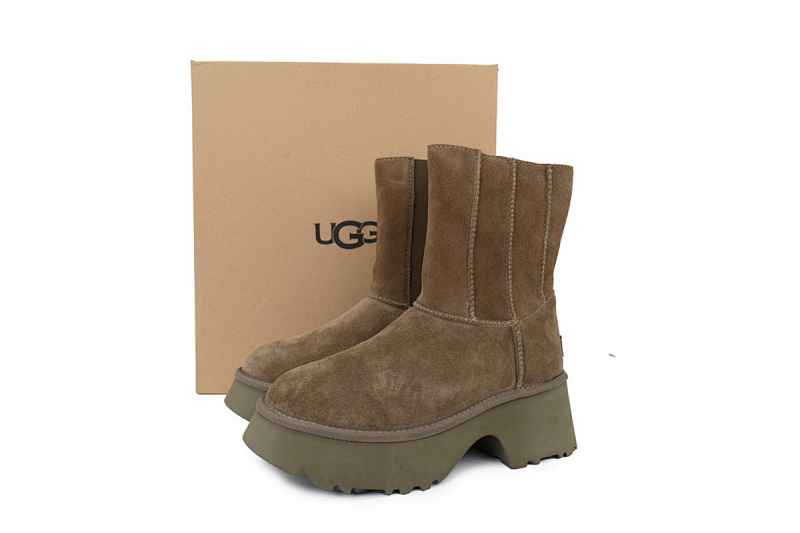 【BA4AP】渔人拉链高筒咖色 UGG 拉链圆头雪地靴 1158313 UGG Coffee