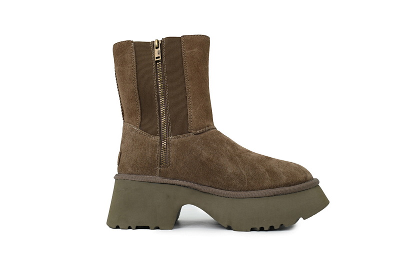 【BA4AP】渔人拉链高筒咖色 UGG 拉链圆头雪地靴 1158313 UGG Coffee