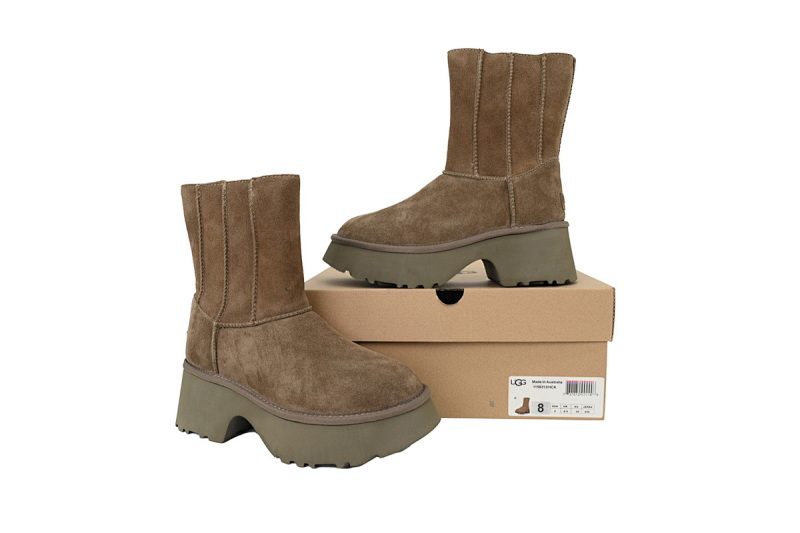 【BA4AP】渔人拉链高筒咖色 UGG 拉链圆头雪地靴 1158313 UGG Coffee