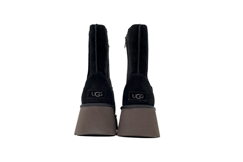 【BA4AP】渔人拉链高筒黑色 UGG 拉链圆头雪地靴 1158313 UGG Black