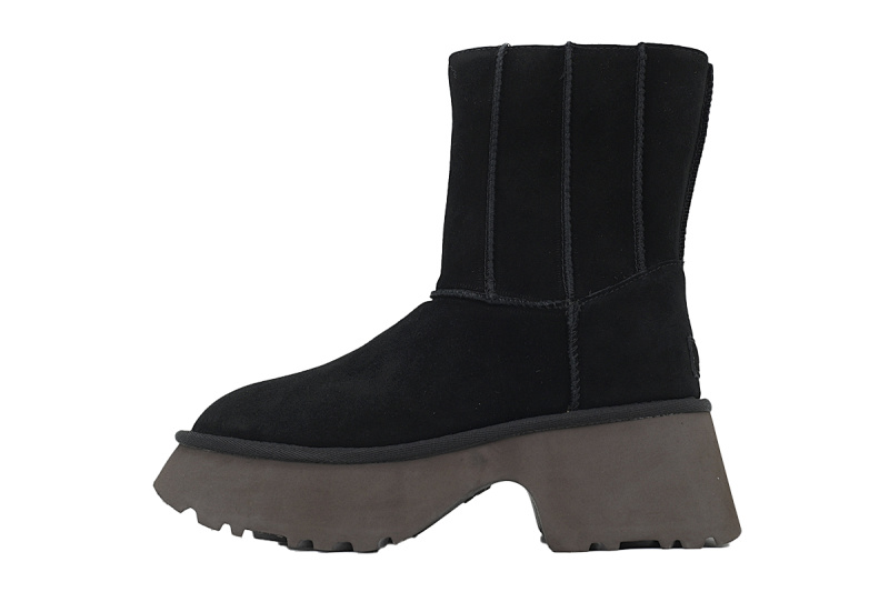 【BA4AP】渔人拉链高筒黑色 UGG 拉链圆头雪地靴 1158313 UGG Black