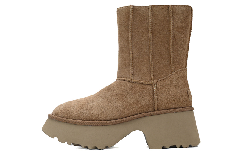 【BA4AP】渔人拉链高筒栗色 UGG 拉链圆头雪地靴 1158313 UGG Brown