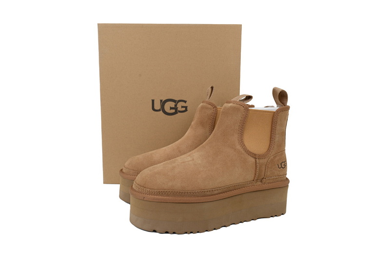 【BA3AP】厚底松紧切尔西 UGG 厚底短筒切尔西靴 1134526 UGG Brown