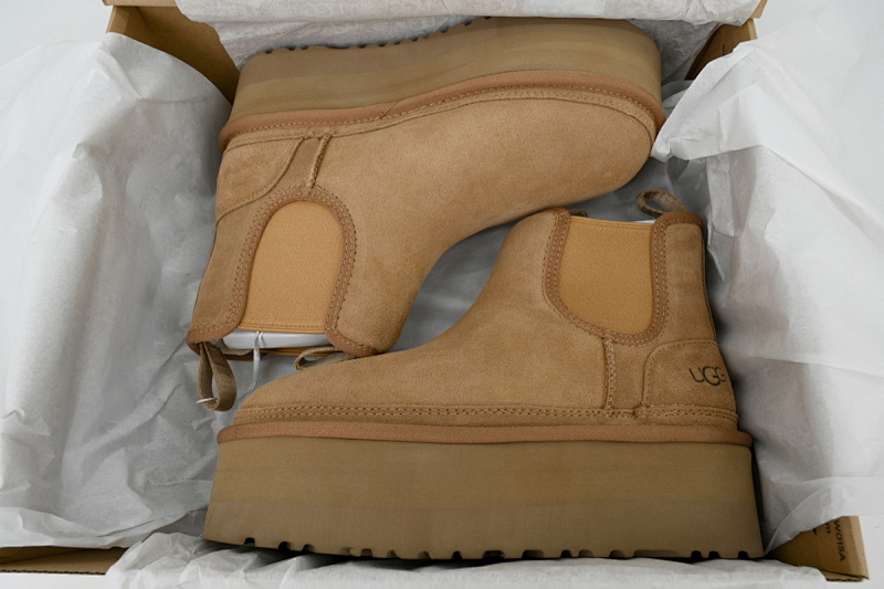 【BA3AP】厚底松紧切尔西 UGG 厚底短筒切尔西靴 1134526 UGG Brown