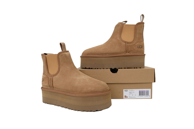 【BA3AP】厚底松紧切尔西 UGG 厚底短筒切尔西靴 1134526 UGG Brown