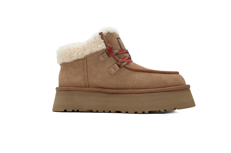 【BA2AP】中筒栗色 UGG 圆头短靴 1143954 UGG Funkarra Brown