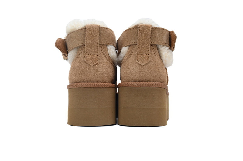 【BA2AP】单扣中筒栗色 UGG 圆头短筒雪地靴 1144041 UGG Classic Ultra Mini Brown
