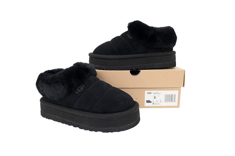 【BA2AP】毛毛虫厚底黑色 UGG 保暖及踝雪地靴 1146390 UGG Tazzlita Black
