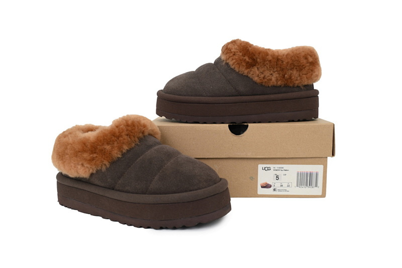 【BA2AP】毛毛虫厚底咖色 UGG 保暖及踝雪地靴 1146390 UGG Tazzlita Coffee