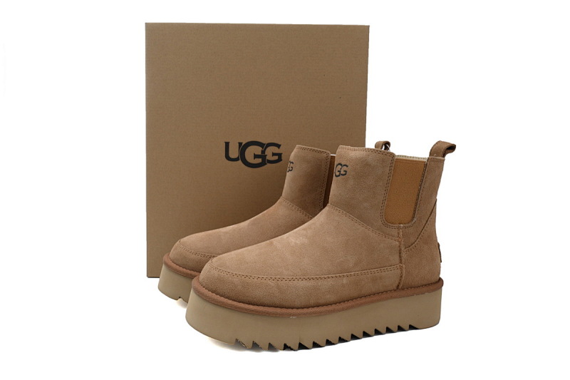 【BA1AP】套筒松紧栗色 UGG 圆头套筒短靴 1158051 UGG Brown