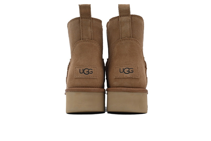 【BA1AP】套筒松紧栗色 UGG 圆头套筒短靴 1158051 UGG Brown