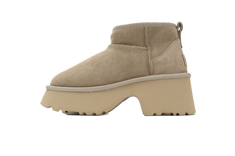 【BA9AP】渔人靴低筒沙色 UGG 保暖厚底雪地靴 1158311 UGG Khaki