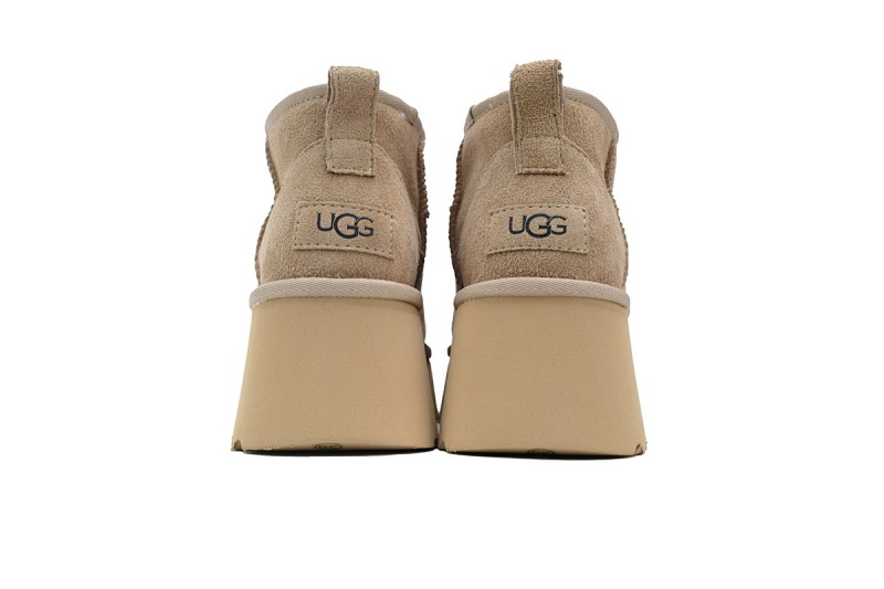 【BA9AP】渔人靴低筒沙色 UGG 保暖厚底雪地靴 1158311 UGG Khaki