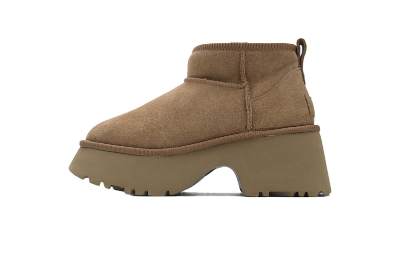 【BA9AP】渔人靴低筒栗色 UGG 保暖厚底雪地靴 1158311 UGG Brown