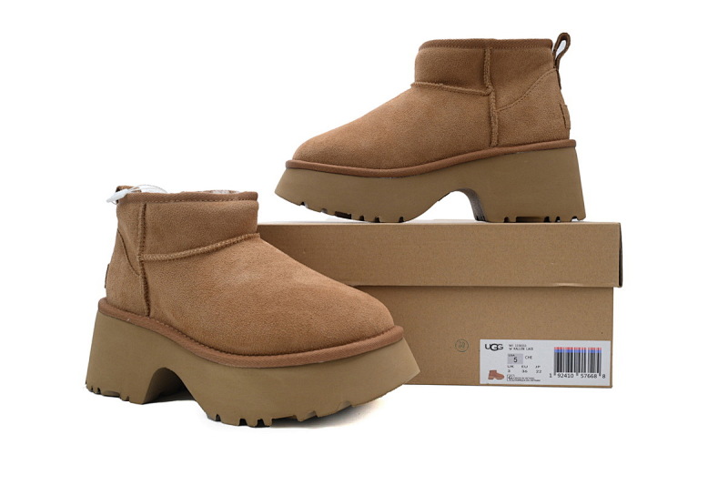 【BA9AP】渔人靴低筒栗色 UGG 保暖厚底雪地靴 1158311 UGG Brown
