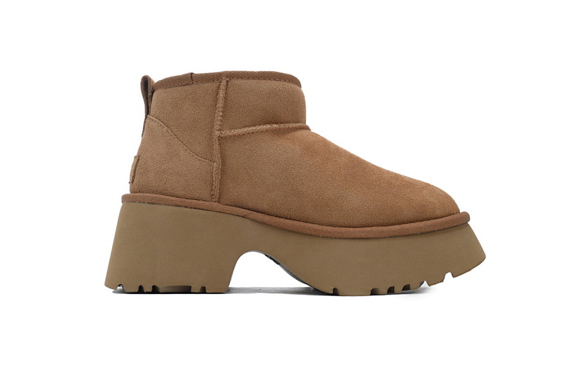【BA9AP】渔人靴低筒栗色 UGG 保暖厚底雪地靴 1158311 UGG Brown