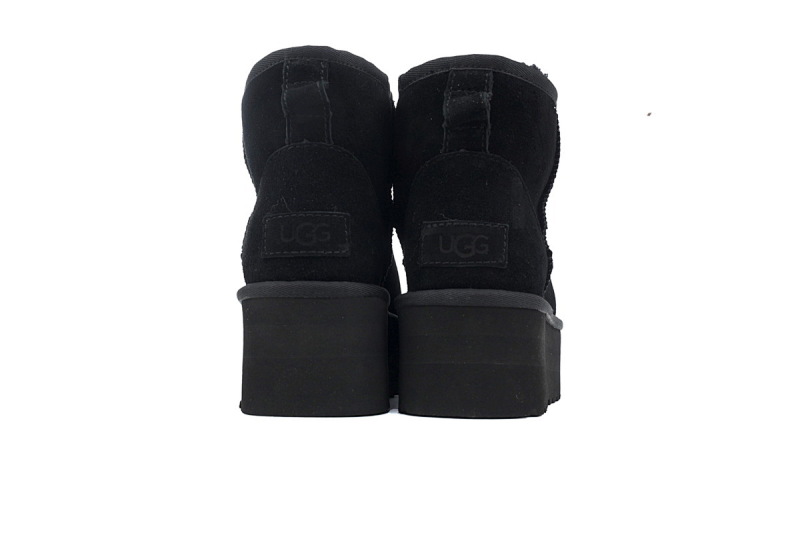 【BA8AP】厚底中筒黑色 UGG 加绒保暖雪地靴 1134991 UGG Black