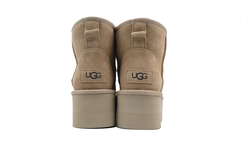 【BA8AP】厚底中筒沙色 UGG 加绒保暖雪地靴 1134991 UGG Khaki