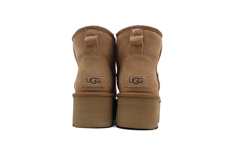 【BA8AP】厚底中筒栗色 UGG 加绒保暖雪地靴 1134991 UGG Brown