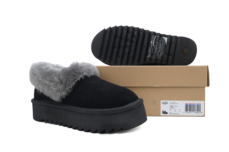 【BA8AP】妮塔厚底黑色 UGG 加绒保暖雪地靴 1166733 UGG Black