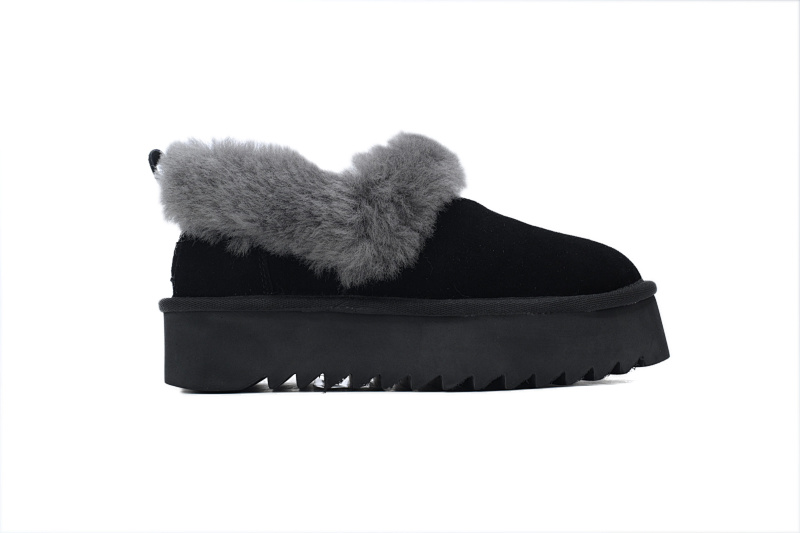 【BA8AP】妮塔厚底黑色 UGG 加绒保暖雪地靴 1166733 UGG Black