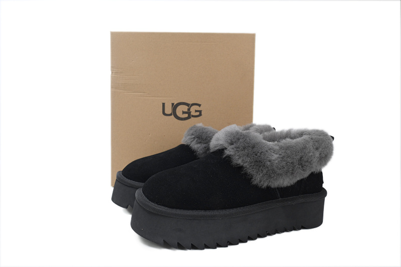 【BA8AP】妮塔厚底黑色 UGG 加绒保暖雪地靴 1166733 UGG Black