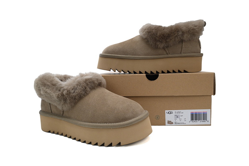 【BA8AP】妮塔厚底棕色 UGG 加绒保暖雪地靴 1166733 UGG Brown