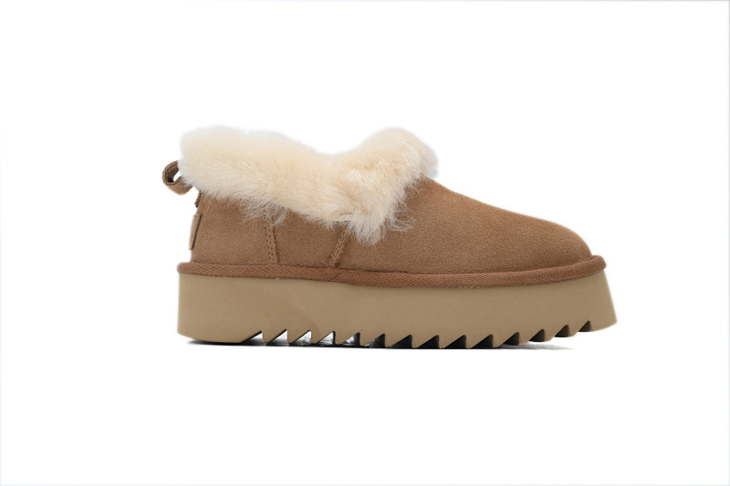 【BA8AP】妮塔厚底栗色 UGG 加绒保暖雪地靴 1166733 UGG Brown