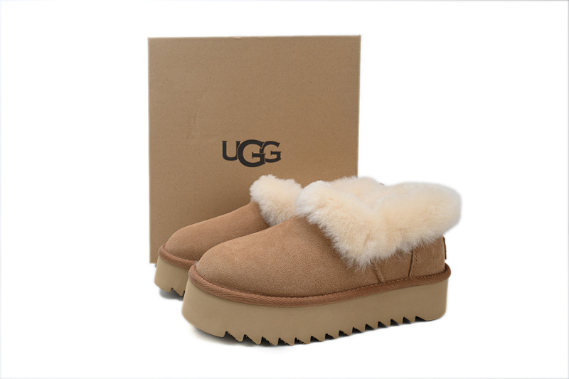 【BA8AP】妮塔厚底栗色 UGG 加绒保暖雪地靴 1166733 UGG Brown