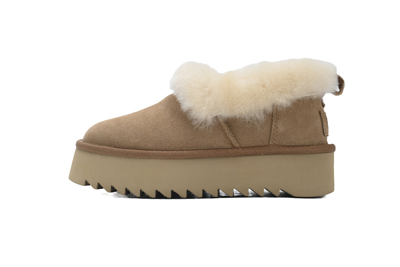 【BA8AP】妮塔厚底栗色 UGG 加绒保暖雪地靴 1166733 UGG Brown