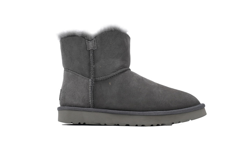 【BA7AP】木扣中筒灰色 UGG 加绒保暖雪地靴 1016422 UGG Bailey Mini Bailey Button lI Boot  Grey