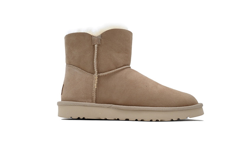 【BA7AP】木扣中筒沙色 UGG 加绒保暖雪地靴 1016422 UGG Bailey Mini Bailey Button lI Boot Khaki