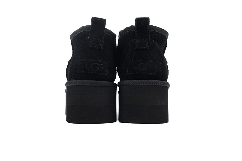 【BA7AP】厚底矮筒黑色 UGG 休闲保暖厚底雪地靴 1135092 UGG Black