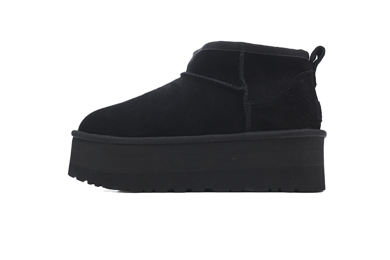 【BA7AP】厚底矮筒黑色 UGG 休闲保暖厚底雪地靴 1135092 UGG Black
