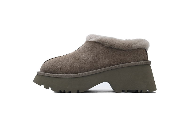 【BA7AP】渔人坡跟拖鞋棕色 UGG 休闲保暖包头拖鞋 1162510 UGG Brown