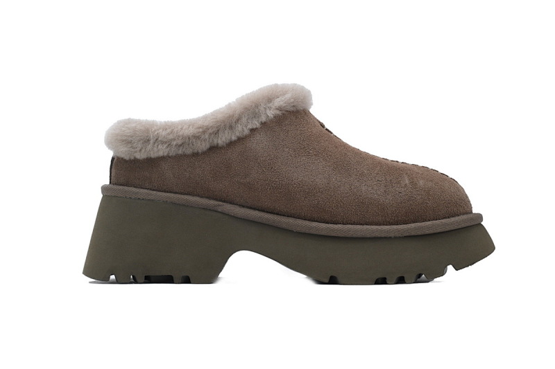 【BA7AP】渔人坡跟拖鞋棕色 UGG 休闲保暖包头拖鞋 1162510 UGG Brown