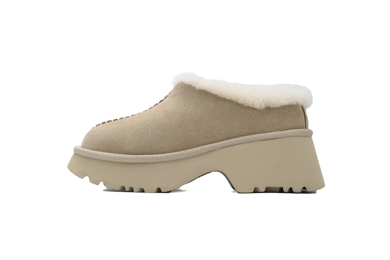 【BA7AP】渔人坡跟拖鞋沙色 UGG 休闲保暖包头拖鞋 1162510 UGG Khaki