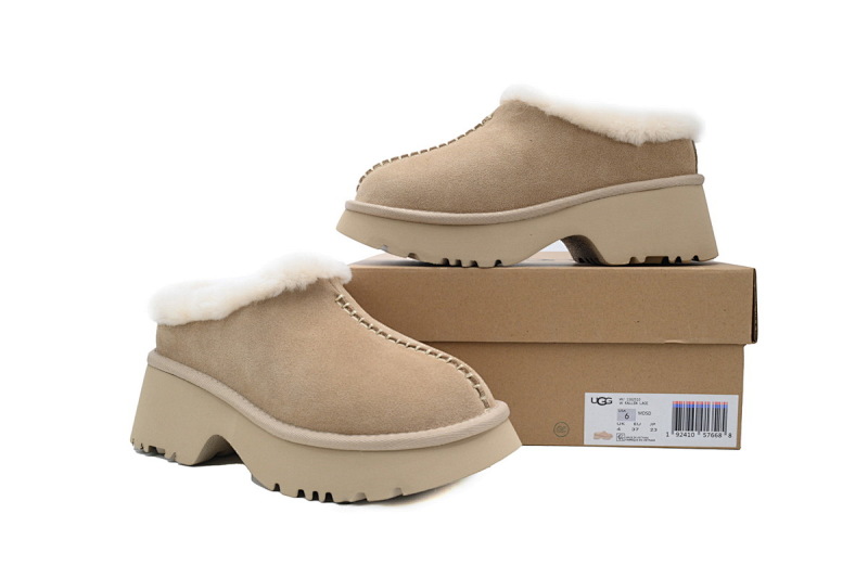 【BA7AP】渔人坡跟拖鞋沙色 UGG 休闲保暖包头拖鞋 1162510 UGG Khaki