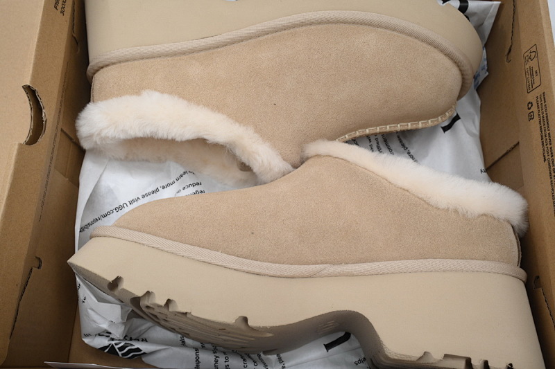 【BA7AP】渔人坡跟拖鞋沙色 UGG 休闲保暖包头拖鞋 1162510 UGG Khaki