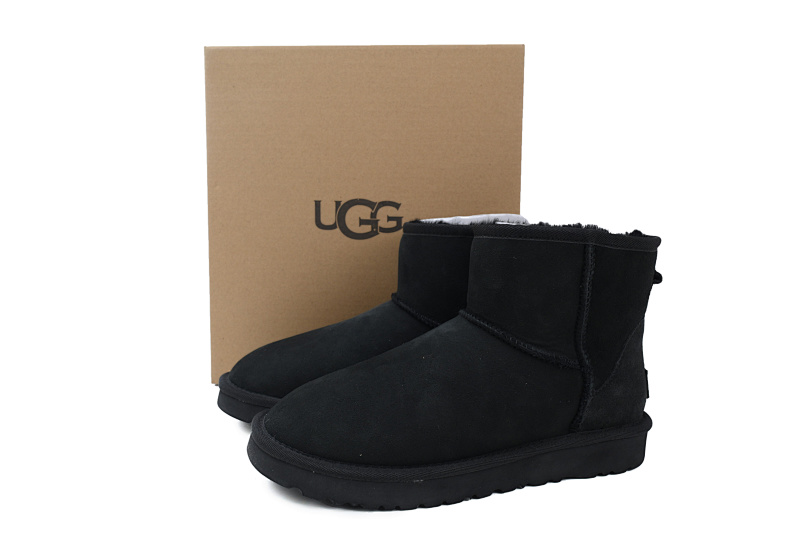 【BA6AP】中筒mini黑色 UGG 休闲保暖雪地靴 1016222 UGG Classic Mini Black