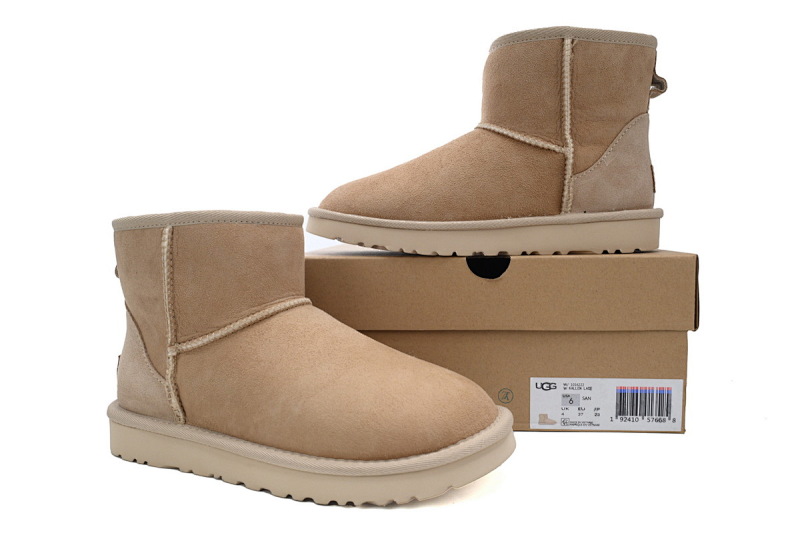 【BA6AP】中筒mini沙色 UGG 休闲保暖雪地靴 1016222 UGG Classic Mini Khaki
