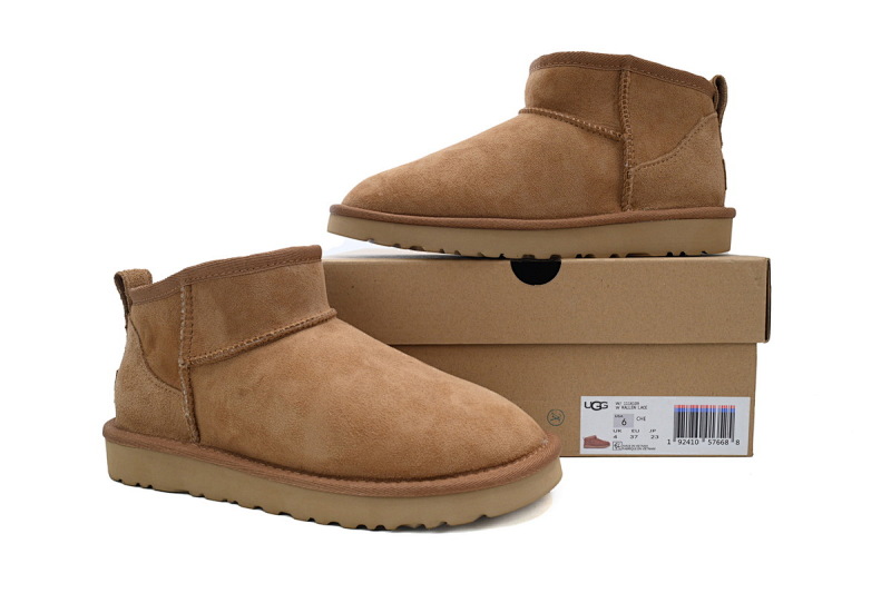 【BA5AP】低筒mini棕色 UGG 包头及踝雪地靴 1116109 UGG Classic Ultra Mini Brown