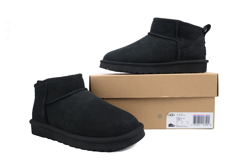 【BA5AP】低筒mini黑色 UGG 包头及踝雪地靴 1116109 UGG Classic Ultra Mini Black
