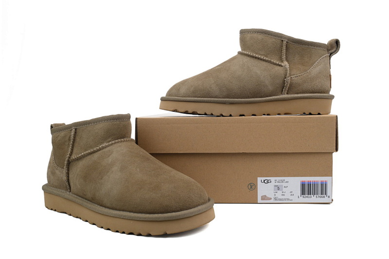【BA5AP】低筒mini沙色 UGG 包头及踝雪地靴 1116109 UGG Classic Ultra Mini Khaki
