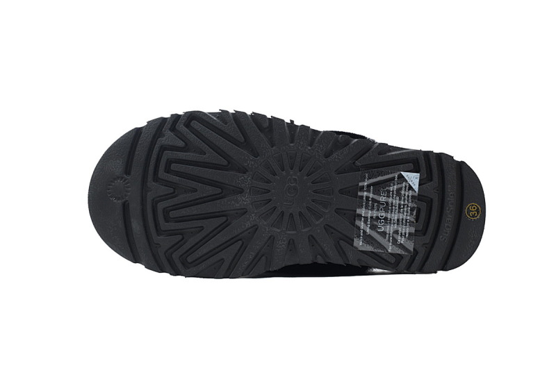 【BA5AP】厚底托黑色 UGG 舒适保暖包头拖鞋 1122550 UGG Disquette Black